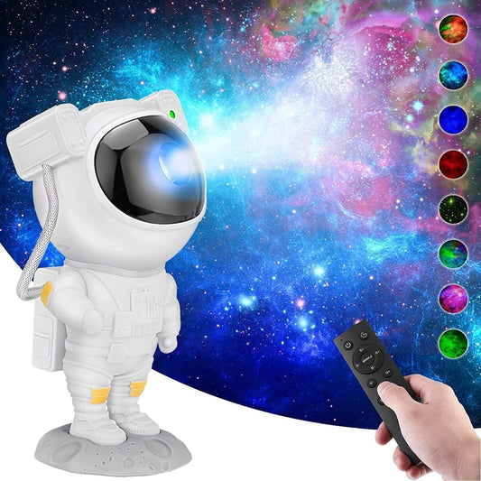 Astronaut Galaxy Projector - 360 Magnetic Head Rotation, Remote Control