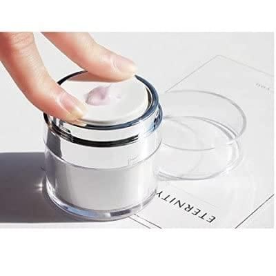 Lotion/Cream Dispenser, Airless Travel Lotion Jar with Lid